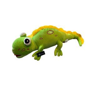 NEW BANANA BAY Plush Iguana Lizard NEW 20" Long Bright Green Big Eyes